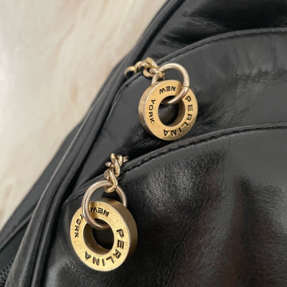 Perlina black leather backpack - Picture 5 of 7